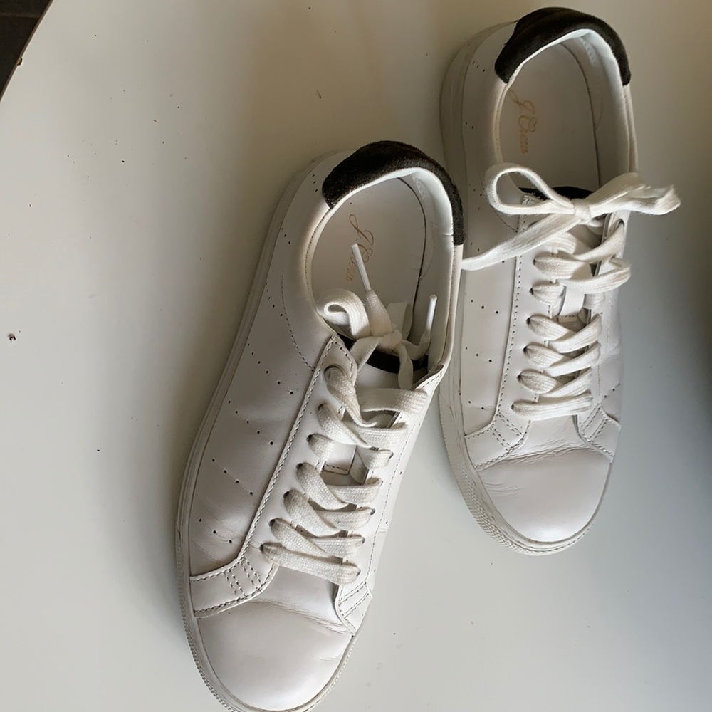 Jcrew Saturday sneakers white with grey suede